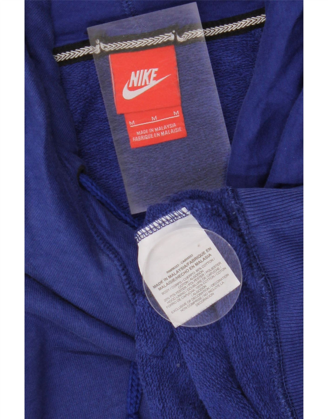 NIKE Womens Hoodie Jumper UK 14 Medium Blue Cotton Vintage Nike and Second-Hand Nike from Messina Hembry 