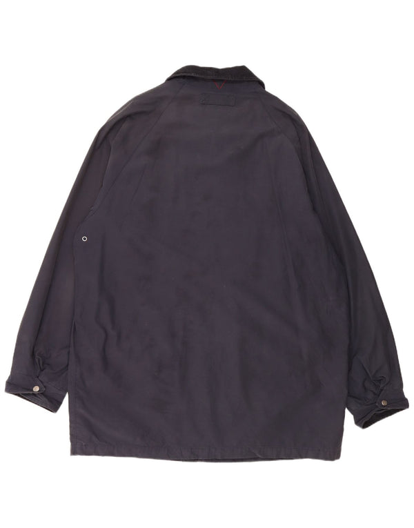 ВИНТАЖНАЯ мужская ветровка UK 44 2XL Темно-синий хлопок