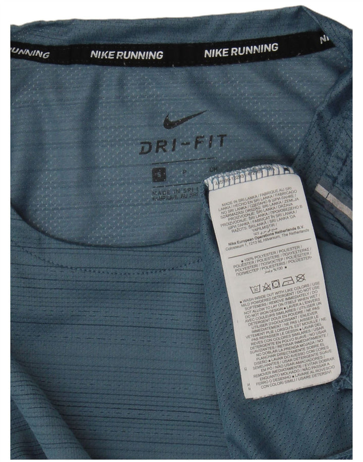 Мужская футболка Nike Dri Fit, полиэстер, маленькая синяя полоска