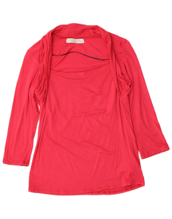 Женская блузка с рукавом 3/4 Zara UK 18 XL Розовая вискоза