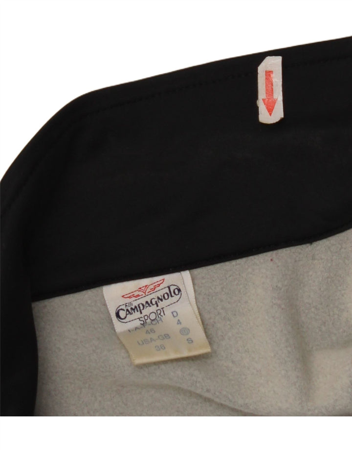 Мужская спортивная куртка F.LLI Campagnolo UK 36, маленькая, черная, с цветными блоками