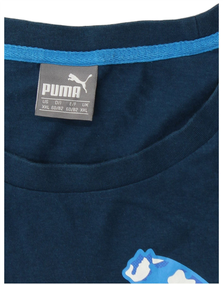 Мужская футболка с рисунком PUMA Top 2XL Темно-синий