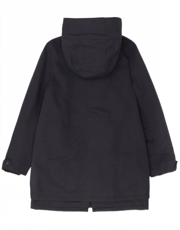 Женская парка из шерпы с капюшоном Marks & Spencer UK 12, средний темно-синий