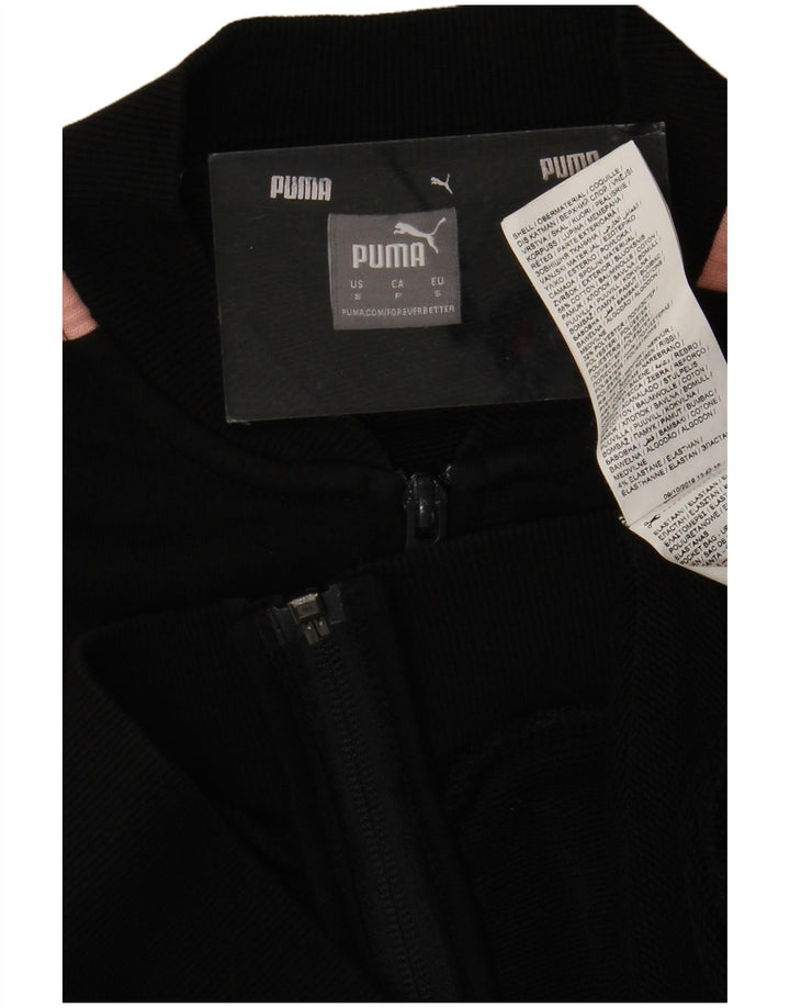 Женский спортивный костюм Puma с графическим рисунком, верхняя куртка UK 10, маленький черный с цветными блоками
