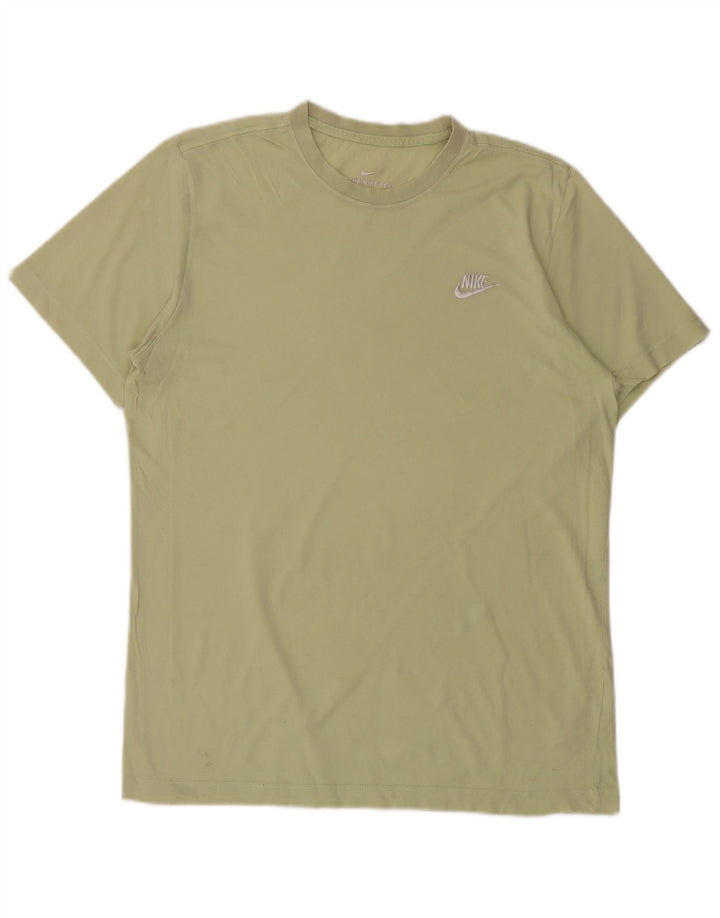 NIKE Mens T-Shirt Top Medium Green Cotton