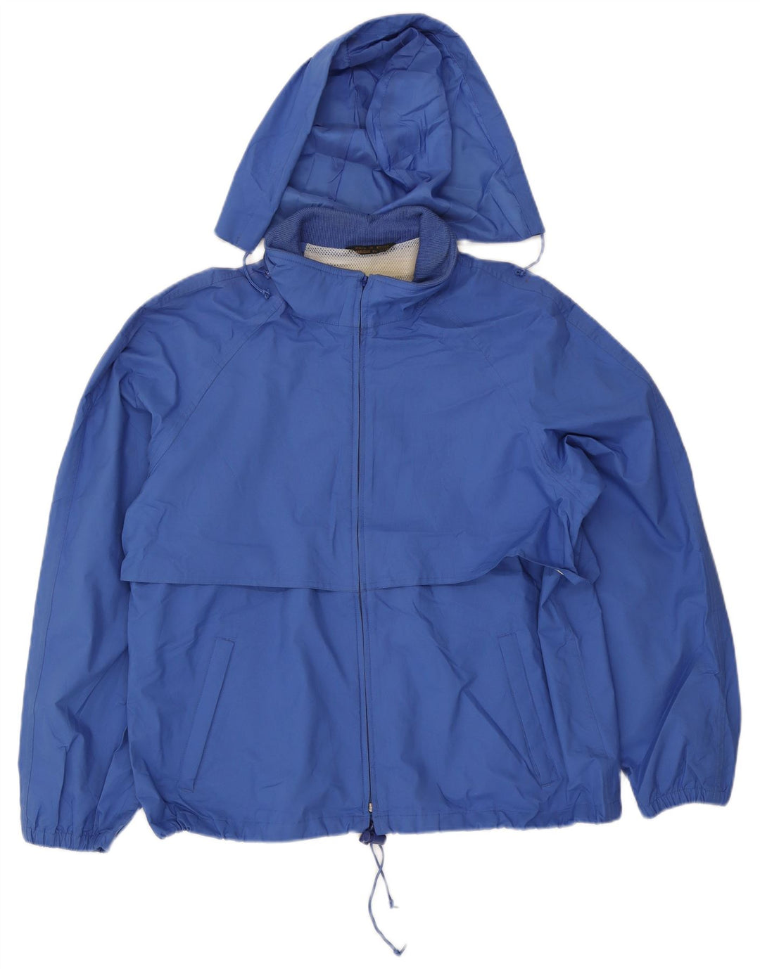 Мужская дождевик с капюшоном Eddie Bauer UK 40, большой синий полиэстер
