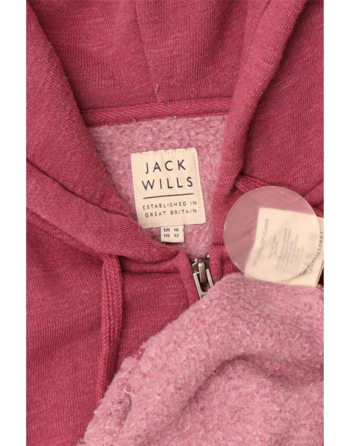 Женский свитер с капюшоном на молнии JACK WILLS UK 16, большой бордовый в крапинку