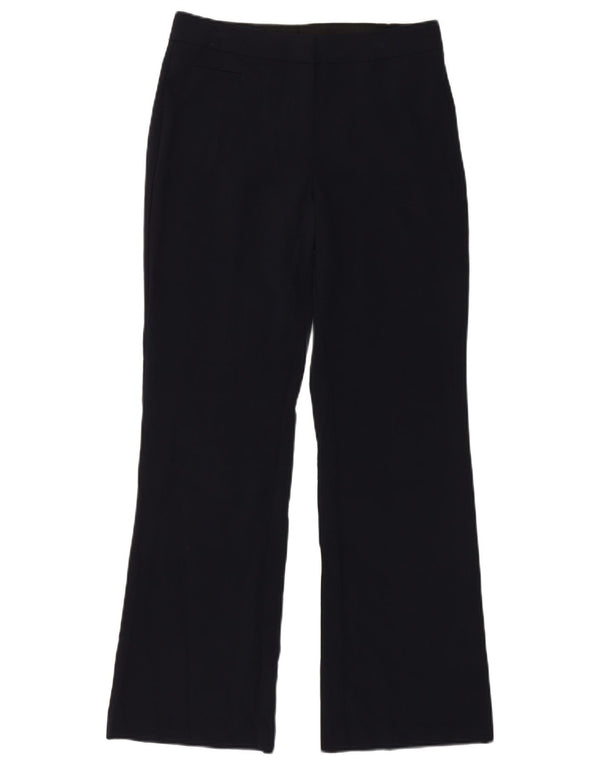 MARKS & SPENCER Womens Casual Trousers UK 10 Small W30 L30 Navy Blue