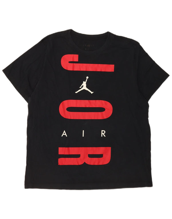 Мужская футболка с рисунком Jordan Top XL, черный хлопок