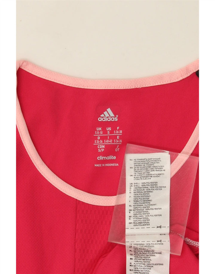 Женская футболка Adidas Climalite Top UK 8/10, маленький розовый полиэстер