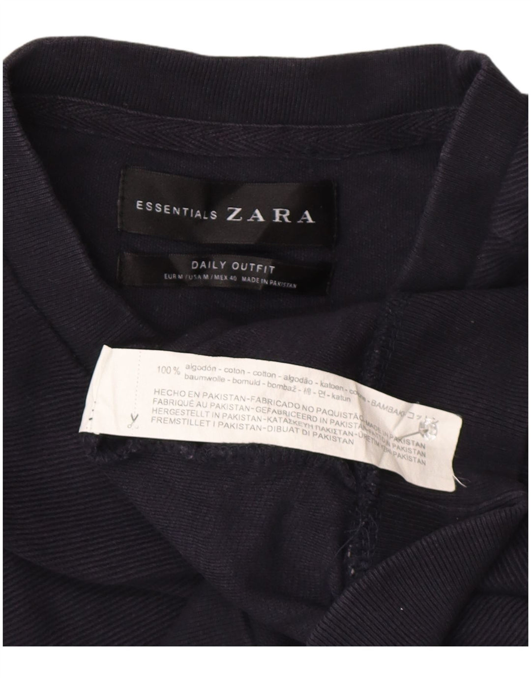 Мужские шорты карго Zara среднего размера, темно-синие, хлопок