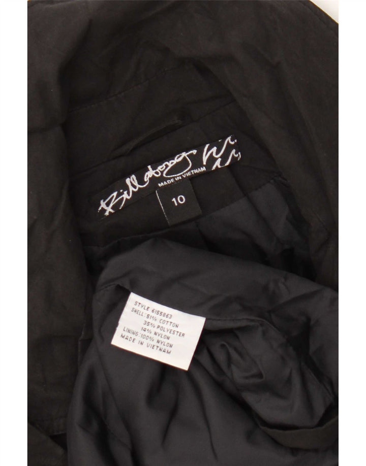 Женское двубортное пальто Billabong UK 10, маленький черный хлопок