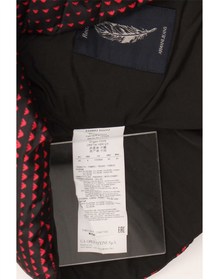 Armani Jeans Женская стеганая куртка EU 40 Средний Черный Современный