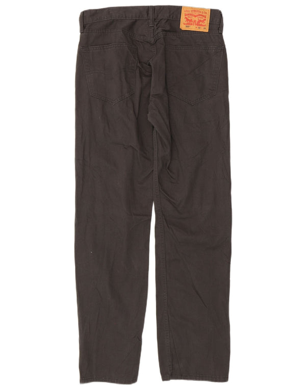 Мужские прямые повседневные брюки LEVI'S 505 W32 L32 серые, хлопок