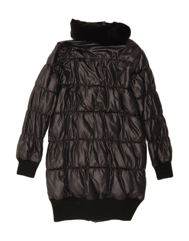 SISLEY Womens Padded Coat IT 44 Medium Black Polyester Vintage Sisley and Second-Hand Sisley from Messina Hembry 