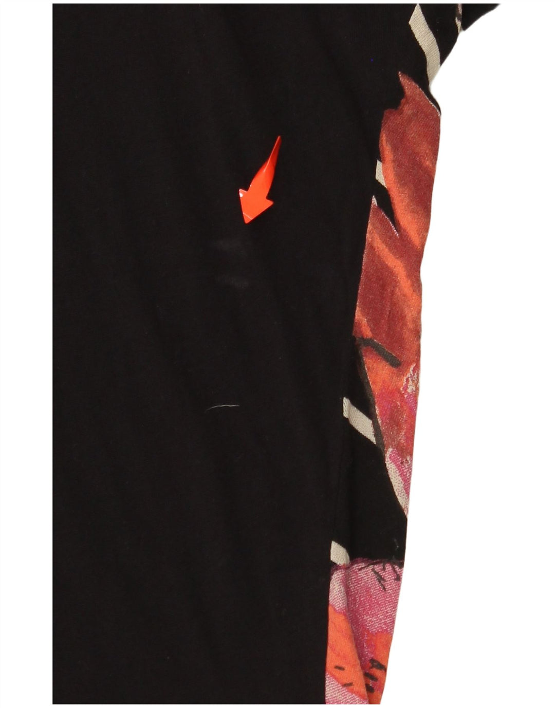 Женская футболка DESIGUAL Top UK 14 Medium Black с цветочным принтом