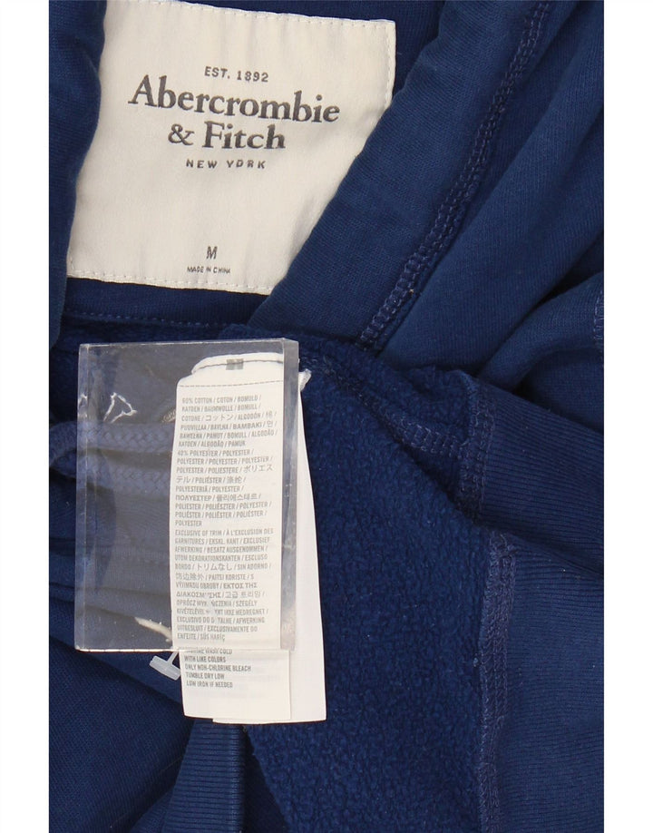 Женский джемпер с капюшоном с рисунком ABERCROMBIE & FITCH UK 14, средний, темно-синий