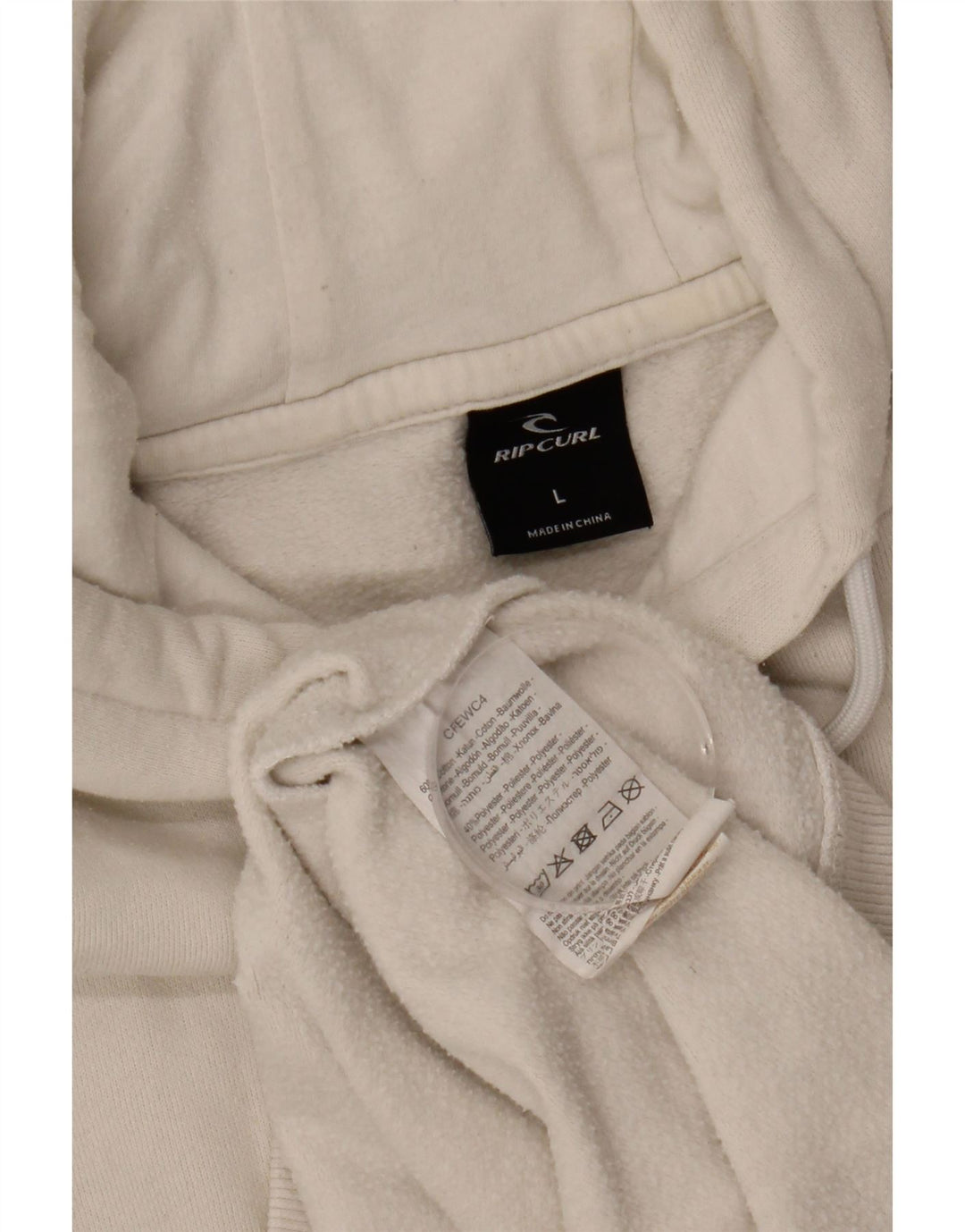 Мужской джемпер с капюшоном RIP CURL, большой размер, белый хлопок, хлопок