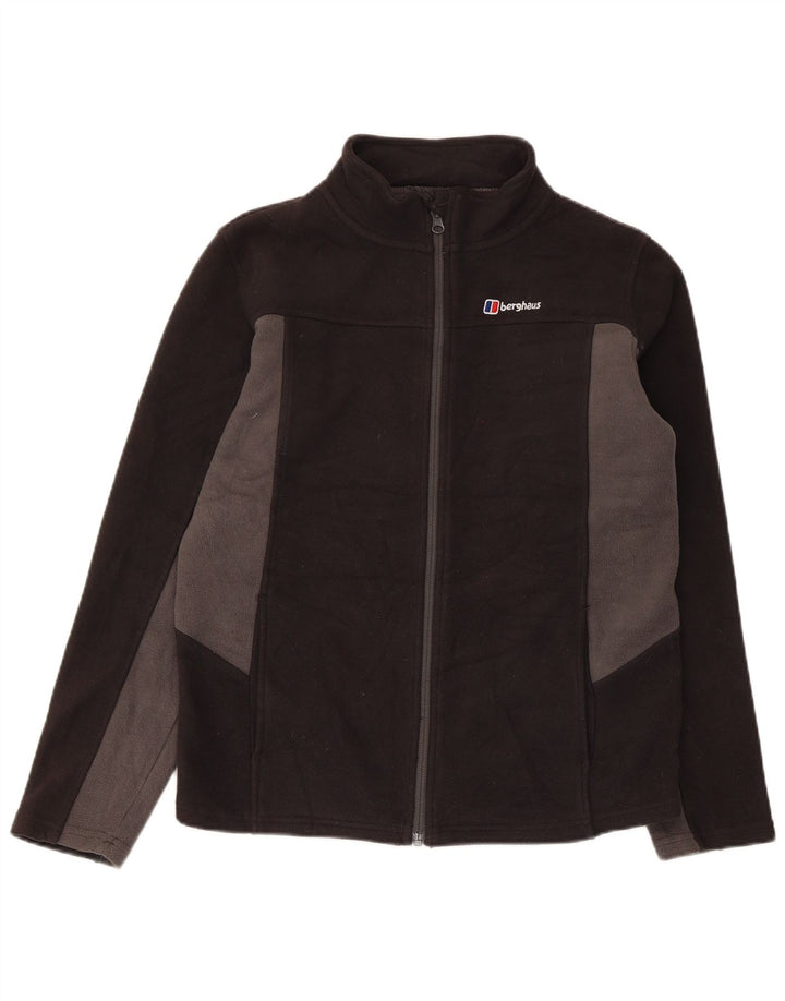 Флисовая куртка Berghaus для мальчиков 12–13 лет, черная, полиэстер с цветными блоками