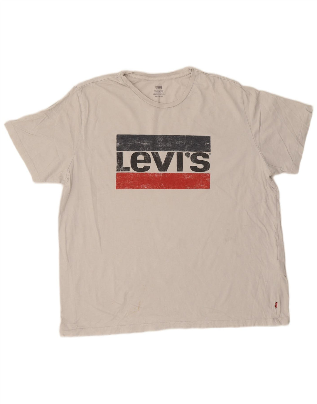 Мужская футболка с рисунком Levi's, топ 2XL, белый хлопок