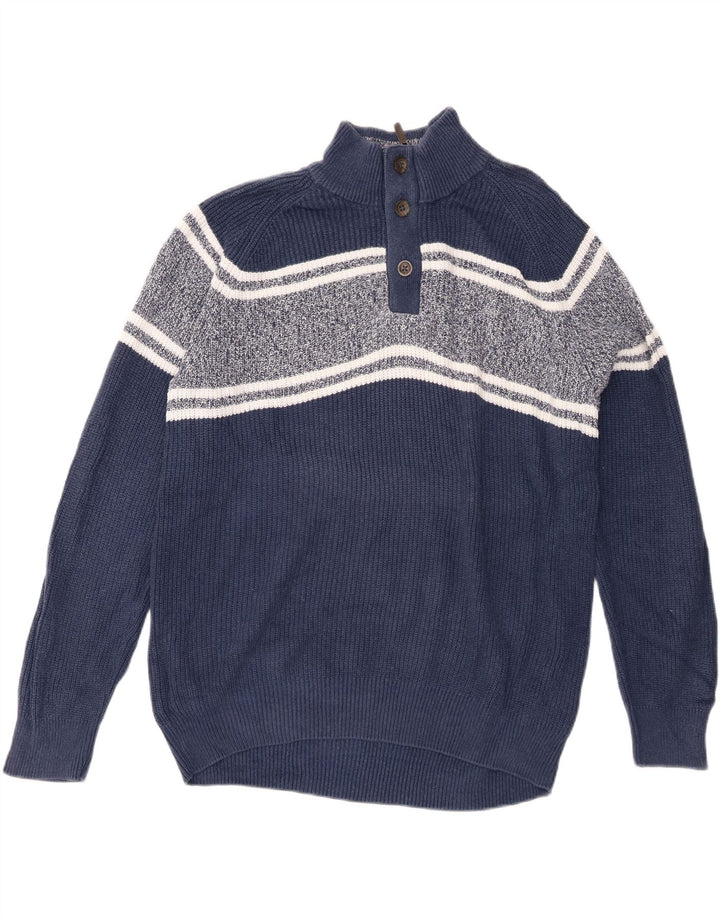 Мужской джемпер с воротником на молнии Marks & Spencer Blue Harbour, большой цветной блок