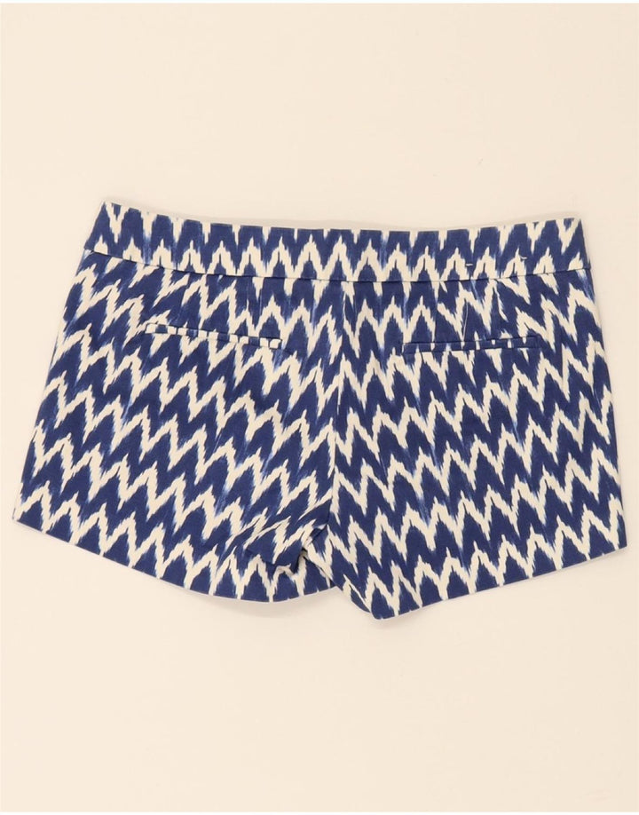 J. CREW Womens Chino Shorts US 8 Medium W33 Blue Chevron Cotton Vintage J. Crew and Second-Hand J. Crew from Messina Hembry 