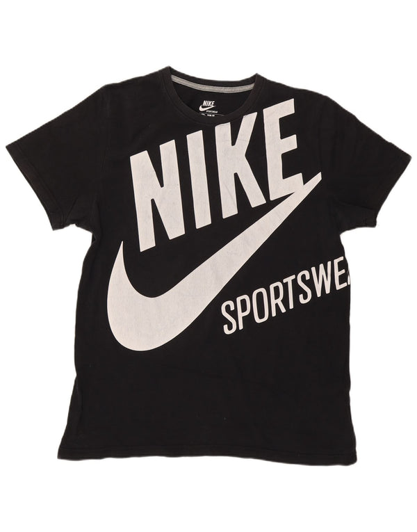 Мужская футболка приталенного кроя с рисунком Nike 2XL, черный хлопок