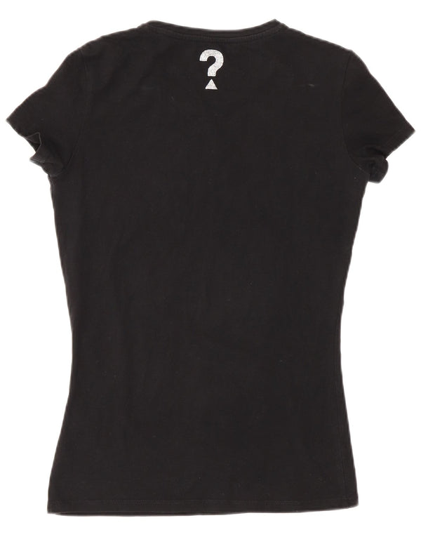 Guess Женская футболка с рисунком Top UK 6 XS, черный хлопок