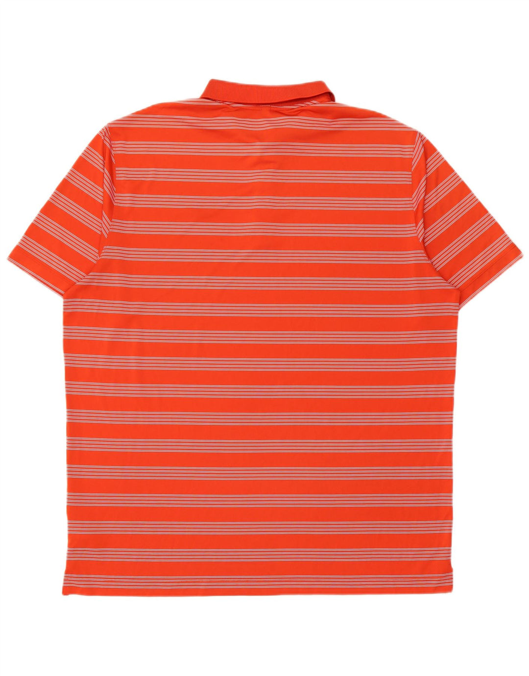 Мужская рубашка-поло Nike Dri Fit 2XL, полиэстер в оранжевую полоску