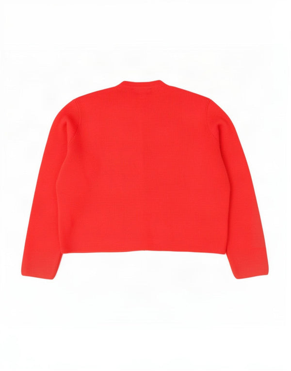 Marks & Spencer Womens Oversized Cardigan Sweater UK 16 Large Red Acrylic