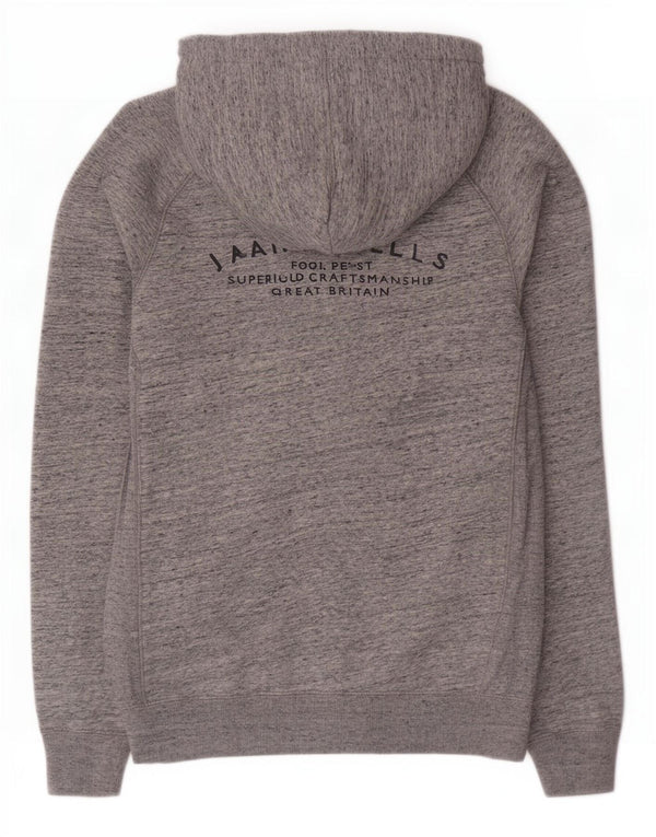 Мужской свитер с капюшоном на молнии Jack Wills, маленький серый хлопок с крапинками