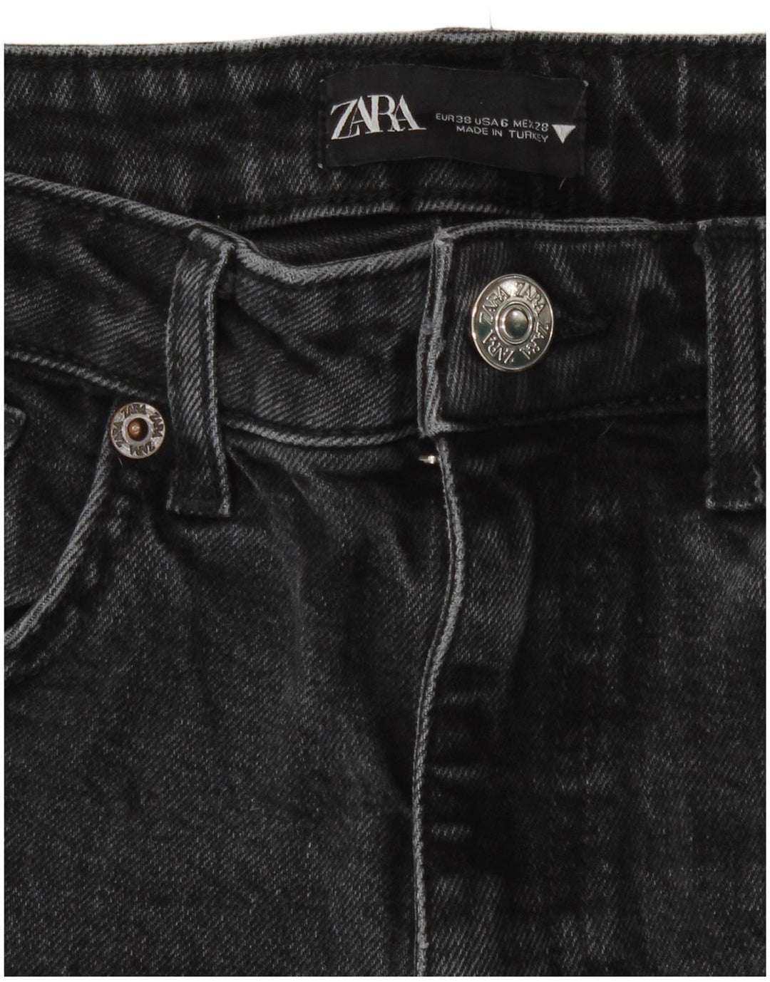 Женские прямые джинсы Zara EU 38, маленькие W28 L26, серые