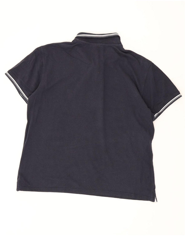 Мужская рубашка-поло Sergio Tacchini 2XL, темно-синяя полоска, хлопок