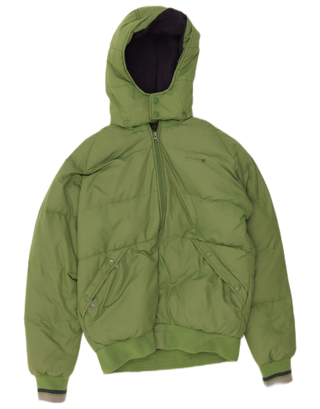 Пуховая куртка с капюшоном и графическим рисунком для мальчиков Woolrich, 13–14 лет, зеленая