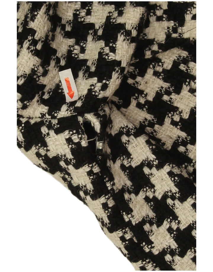 Женское пальто оверсайз Koton UK 10 маленькое черное из шерсти с узором «гусиные лапки»