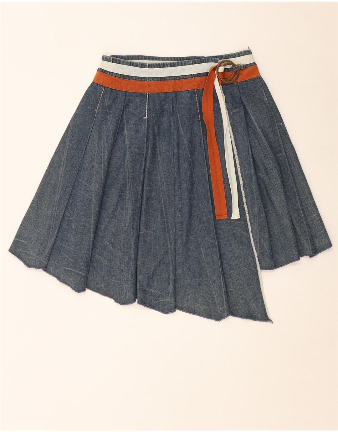 Intrend Женская джинсовая асимметричная юбка с запахом IT 38 XS W28 Синяя, хлопок