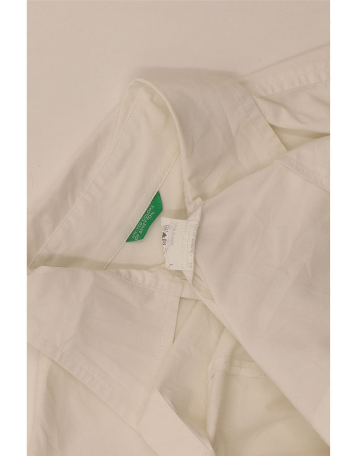 Женская рубашка Benetton UK 14, большая белая