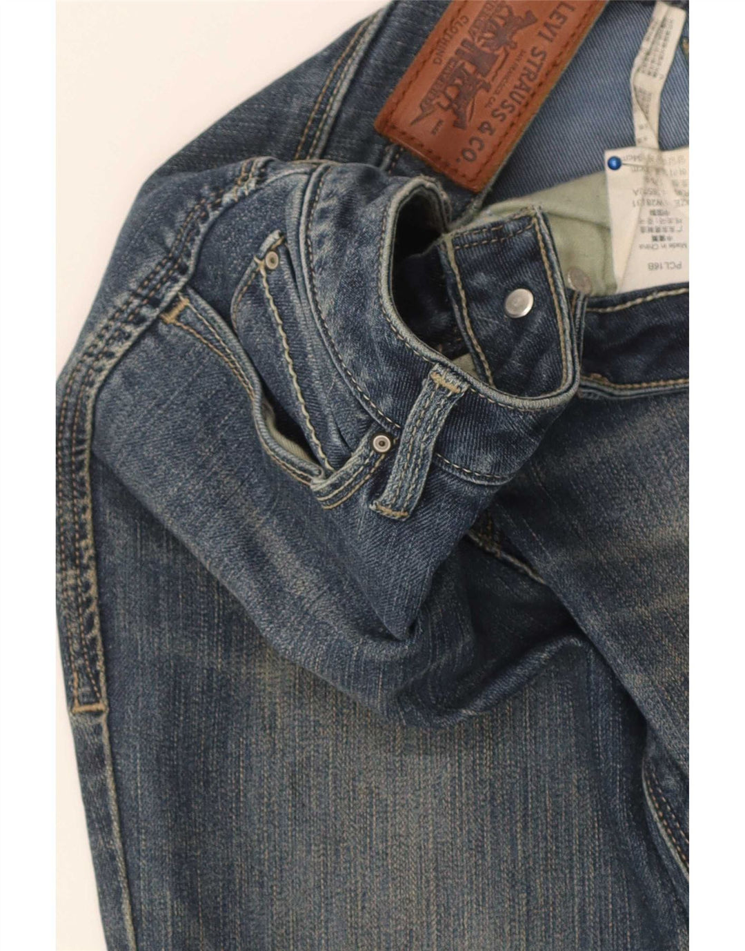 Женские узкие джинсы Levi's W28 L31 синие, хлопок