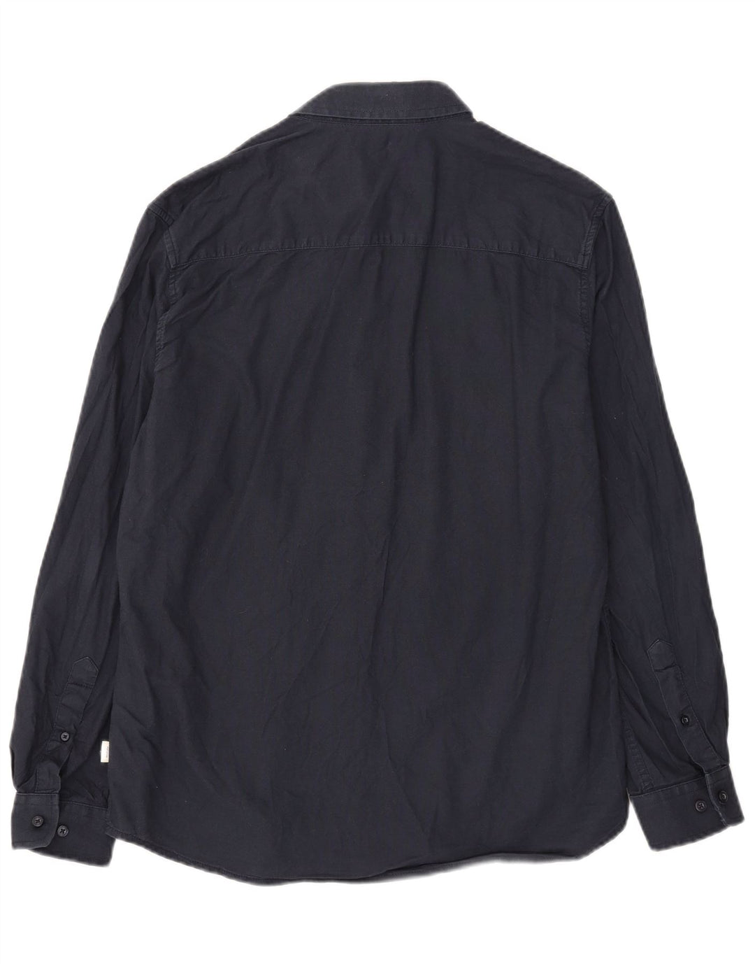 Мужская узкая рубашка Jack & Jones XL темно-синего цвета из хлопка