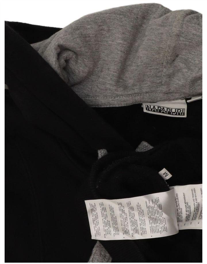 NAPAPIJRI Мужской джемпер с капюшоном с рисунком, средний черный, хлопковый