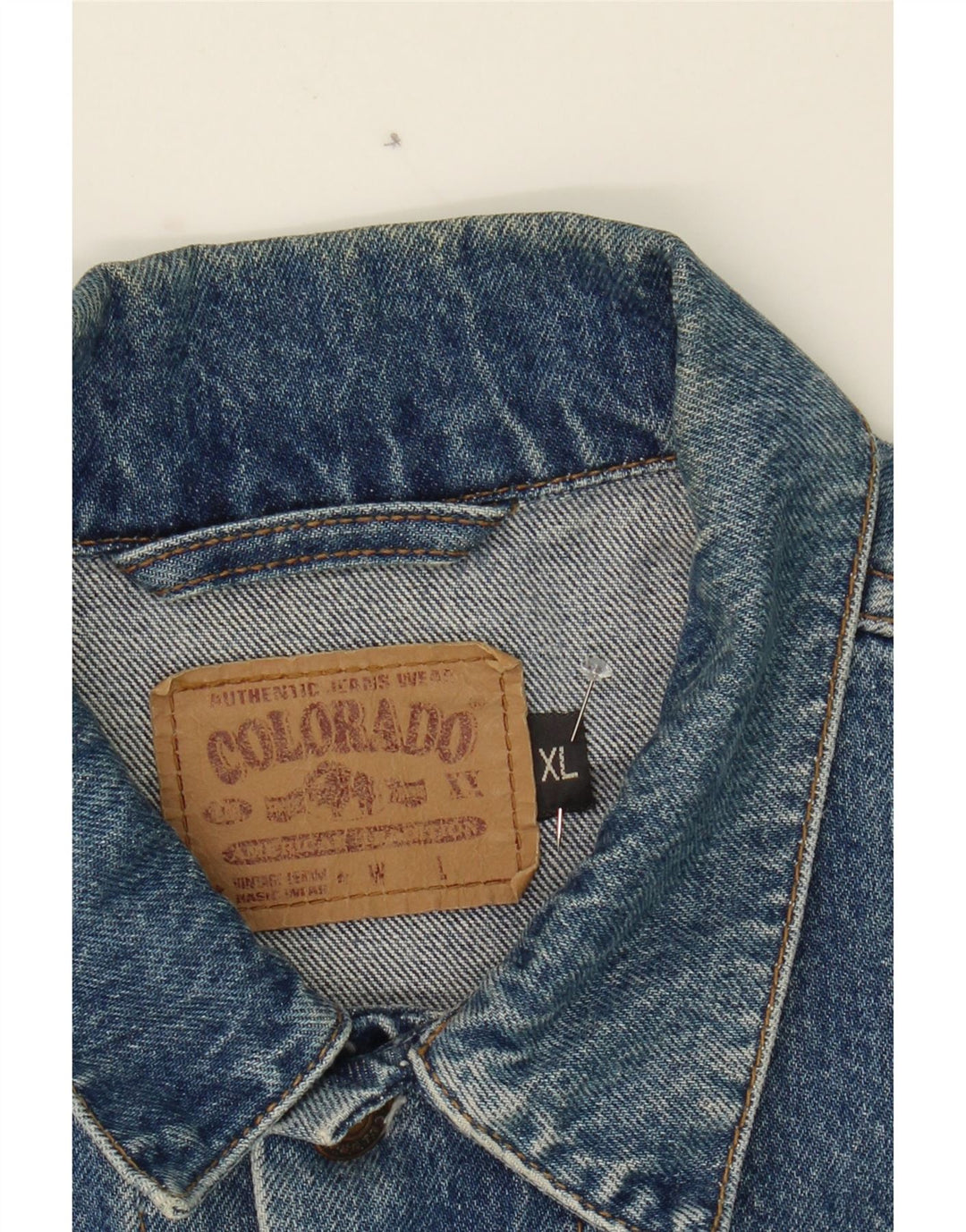 COLORADO Mens Denim Jacket UK 42 XL Blue Cotton Vintage Colorado and Second-Hand Colorado from Messina Hembry 