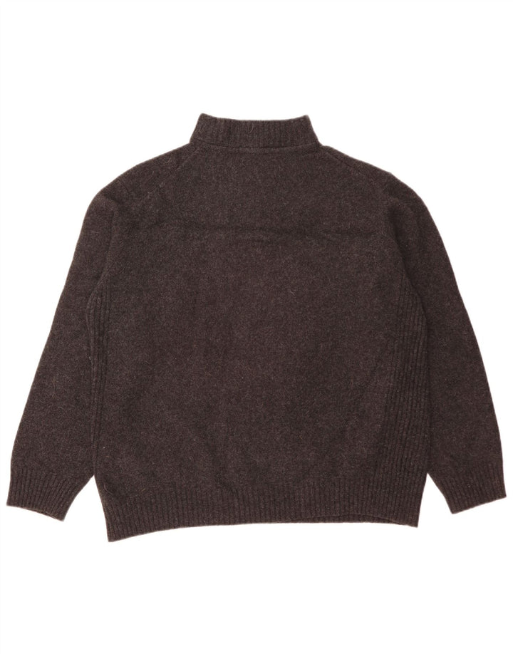 Женский свитер Barbour с воротником на молнии, Великобритания 20, 2XL, серый, шерсть