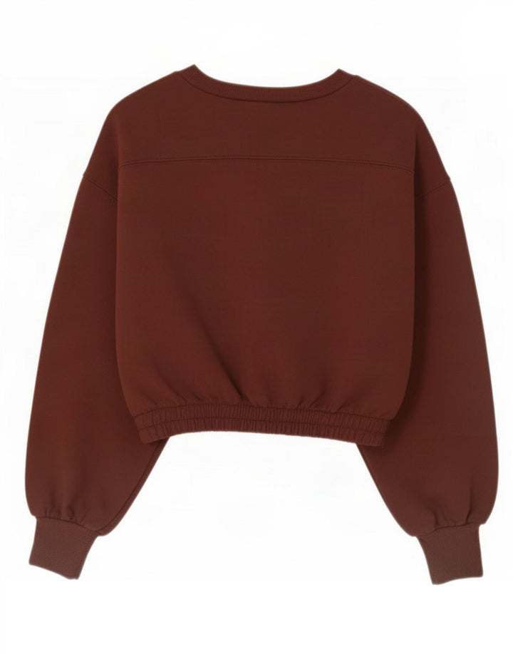 Женский укороченный свитер Zara UK 10, маленький коричневый