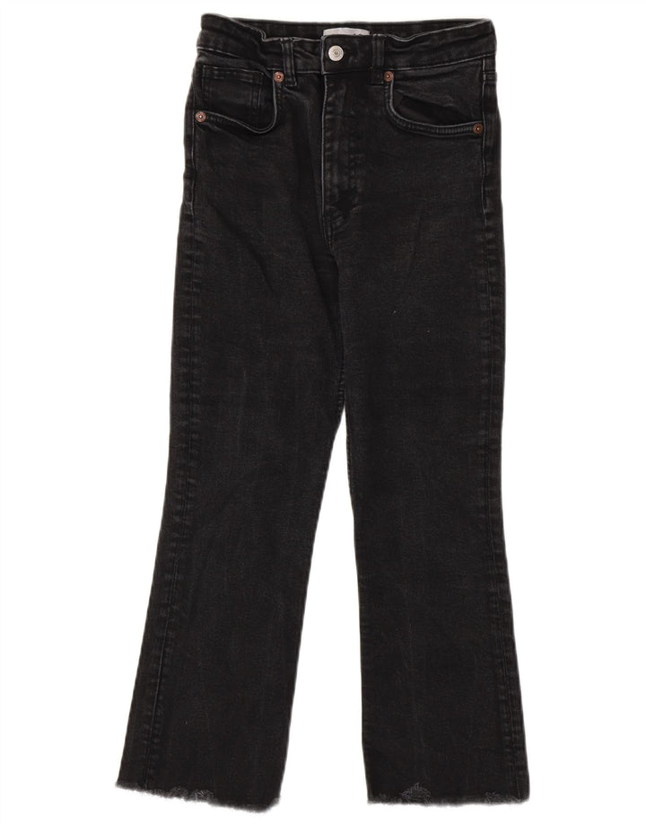 Женские укороченные джинсы Zara EU 38 Small W28 L24, черные