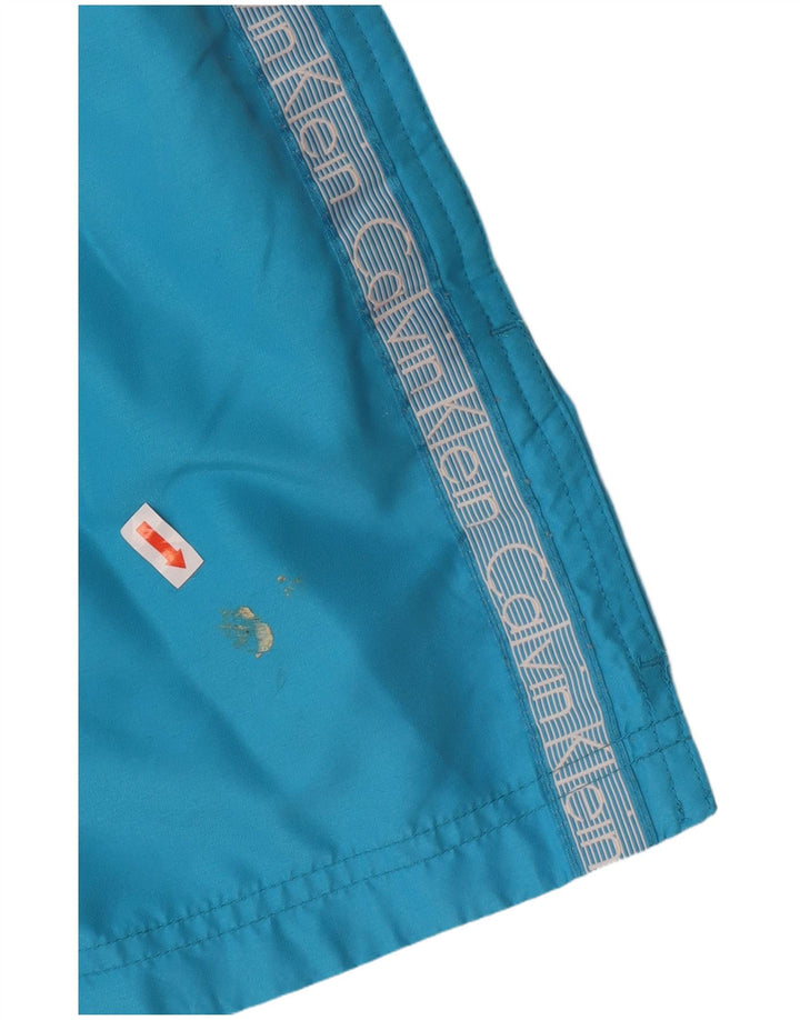 Мужские шорты для плавания CALVIN KLEIN с рисунком, большие синие, полиэстер