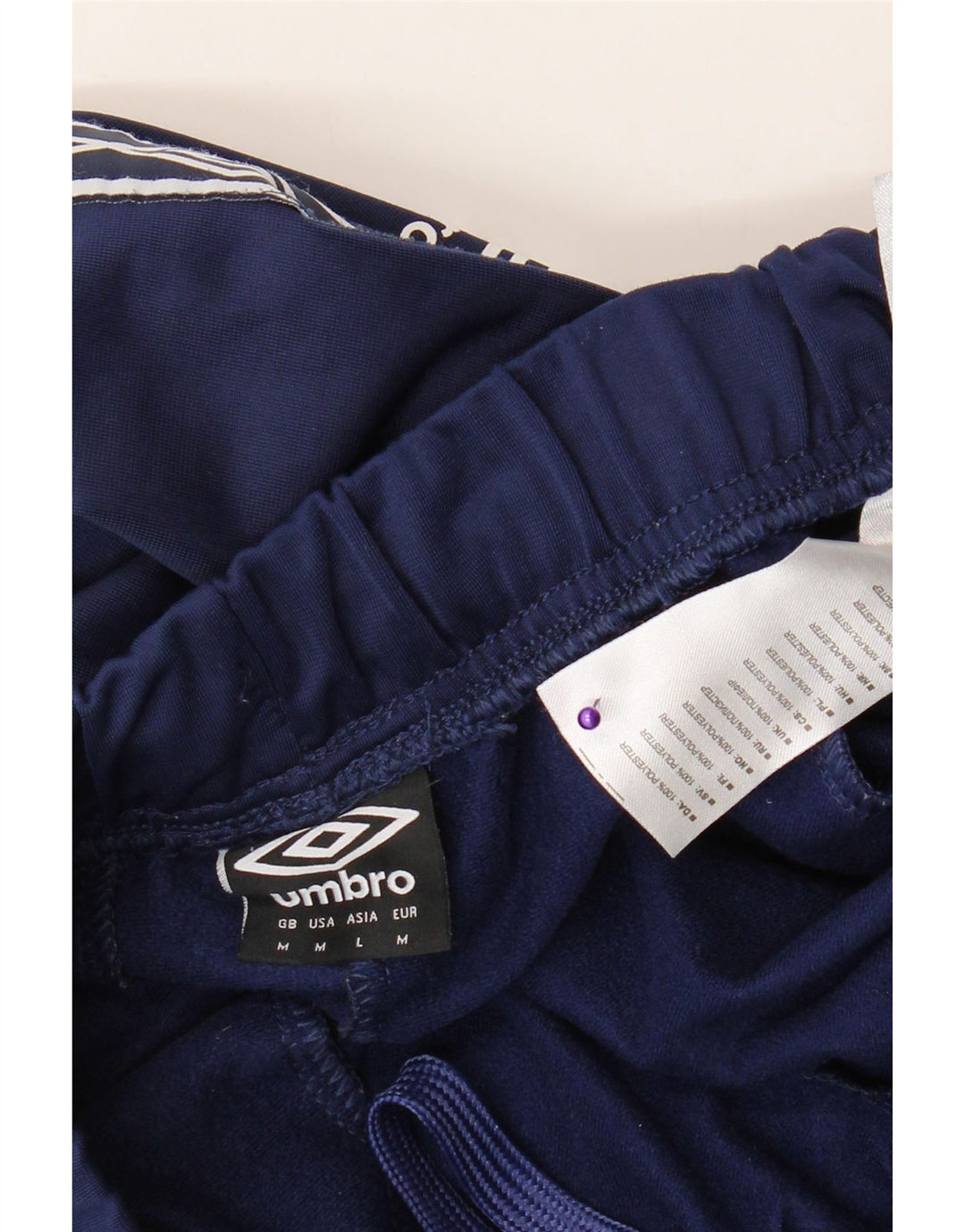 Umbro Мужские спортивные брюки с графическим рисунком, средние темно-синие брюки из полиэстера