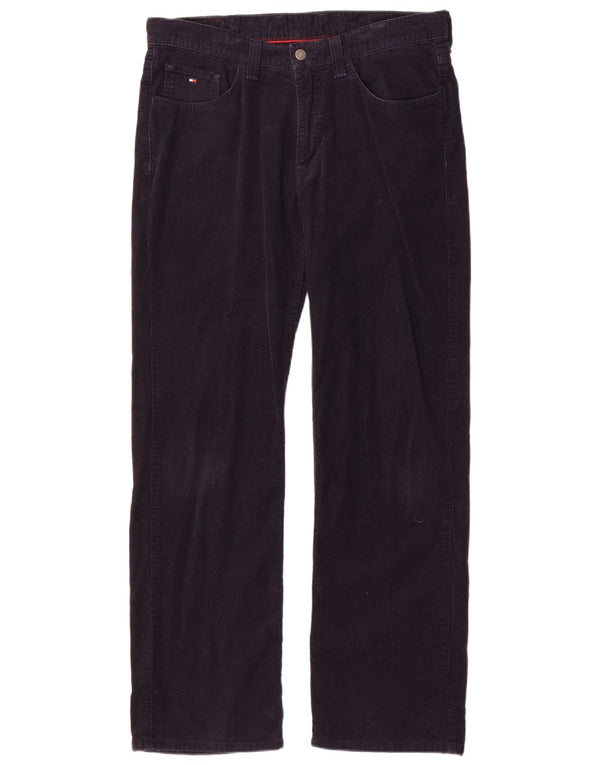 Мужские прямые вельветовые брюки Tommy Hilfiger W34 L32 темно-синие, хлопок