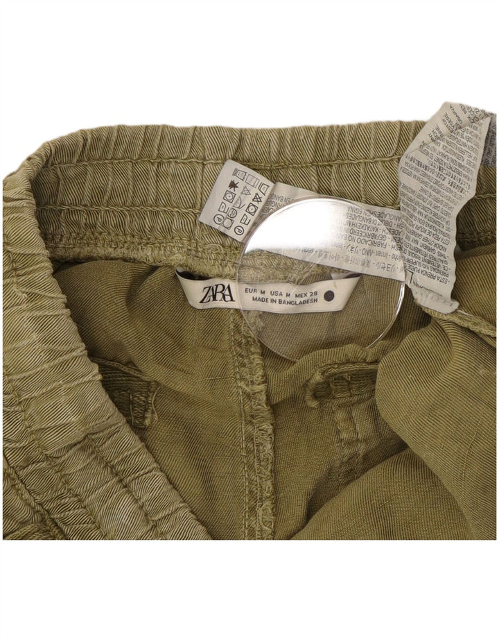 Женские брюки-джоггеры Zara повседневные, средние W28 L26, хаки