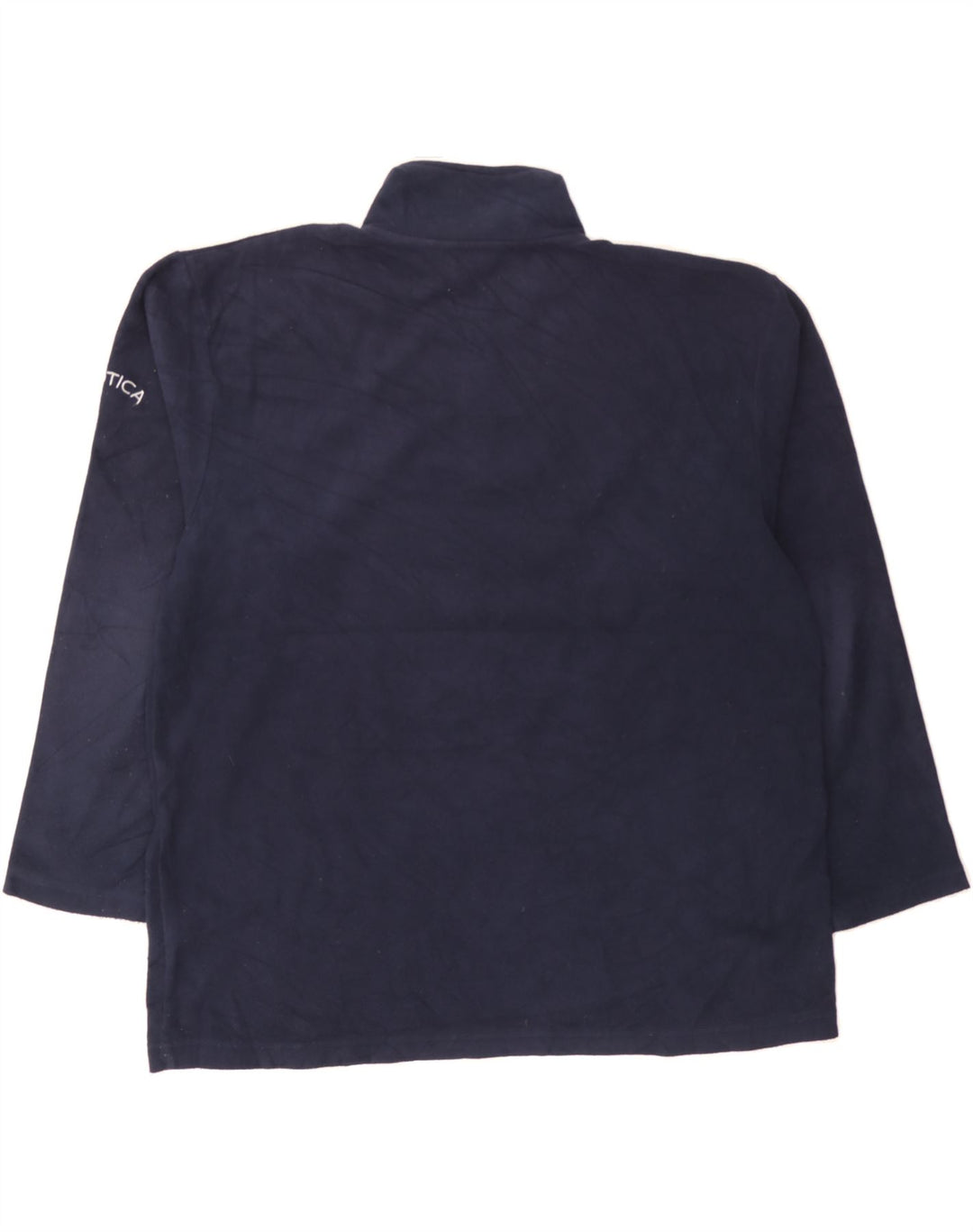 NAUTICA Mens Zip Neck Sweatshirt Jumper XL Navy Blue Polyester Vintage Nautica and Second-Hand Nautica from Messina Hembry 