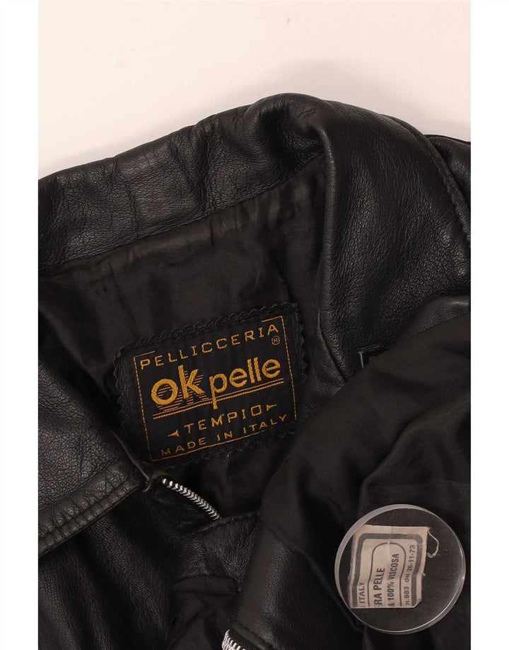 Женская кожаная куртка Pellicceria UK 14, средний черный